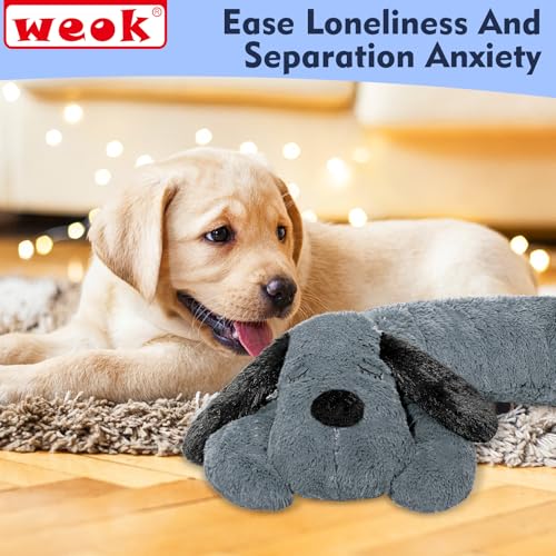 Puppy Heartbeat Toy for Separation Anxiety Relief (big grey dog)
