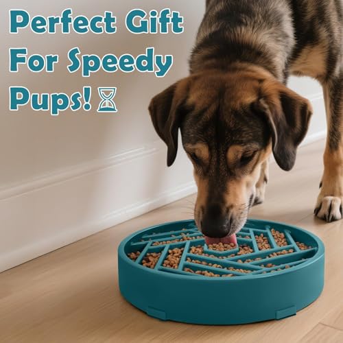 Slow Feeder Dog Bowls Large Medium Breed (Dark Green)