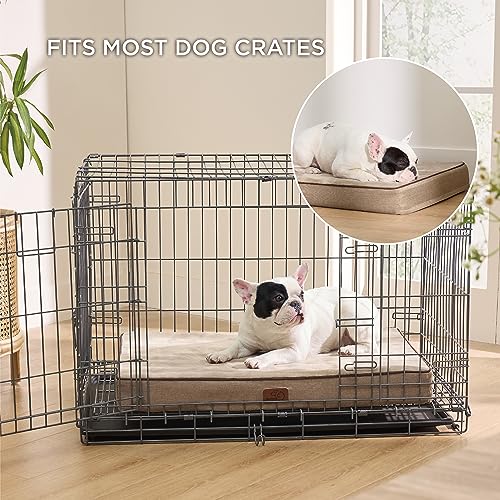 Memory Foam Dog Bed Medium Size Dog (29"L x 18"W x 3"Th / Khaki)
