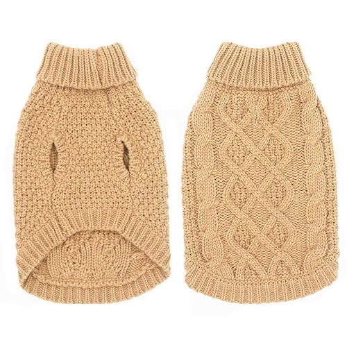 Turtleneck Dog Sweater (Large / Khaki)
