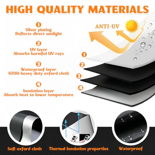 Blackout Curtains 40x57in Portable Cuttable with 6M Magic Tapes (57"W x 40"H)