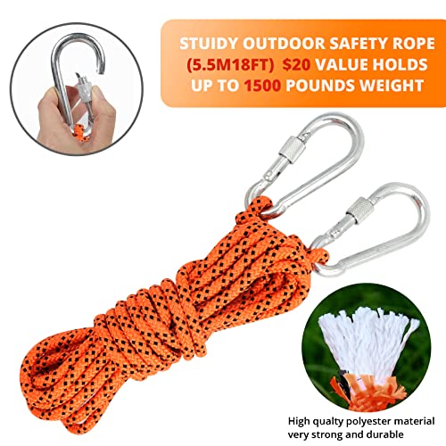 TRSMIMA Spring Pole Rope Toys (Orange)