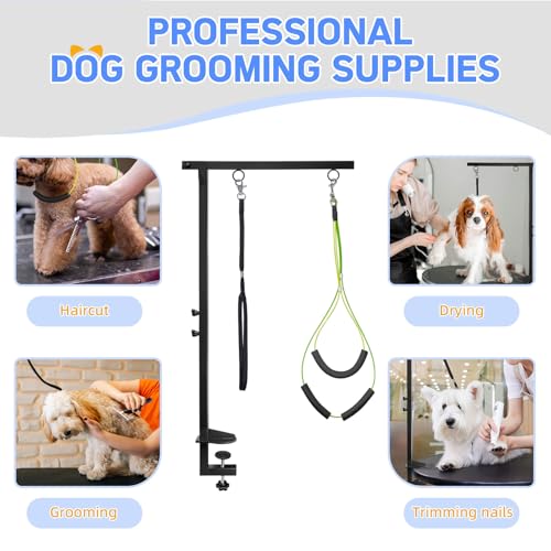 Dog Grooming Arm for Table (M Hammock (Leg Spacing: 5.1–10.6″) / Blue)