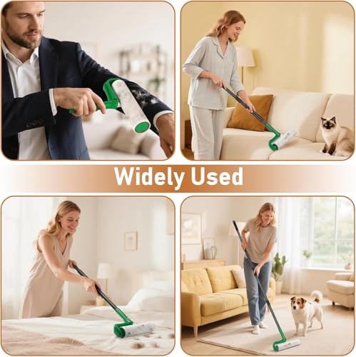 10" Large Lint Roller for Pet Hair (Green / 10 Inch)