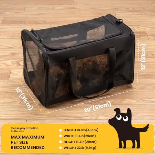 Dog Carrier Bag (20.0"L x 12.6"W x 1.4"H / Black)
