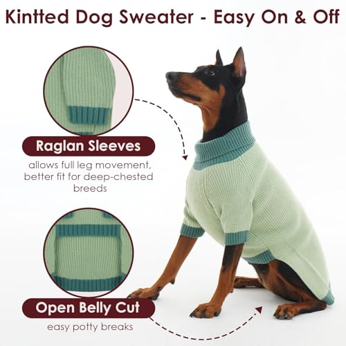 XXL Dog Sweater (XX-Large (Chest 28") / Green)