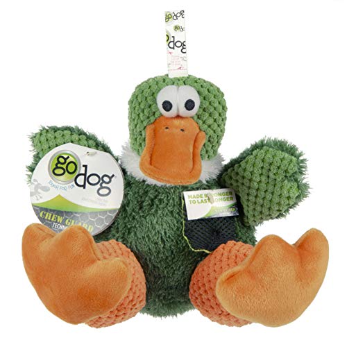 Checkers Sitting Duck Squeaky Plush Dog Toy