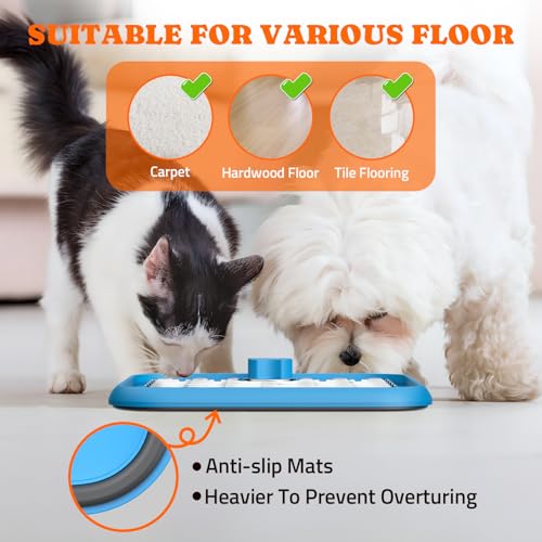 Stainless Steel Large Lick Mat for Dogs (blue / 2pack)