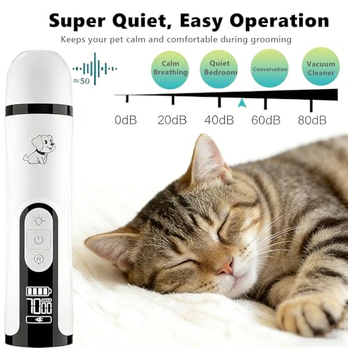 Silent Pets Nail Grinder with 2 Lights and 3 Speeds