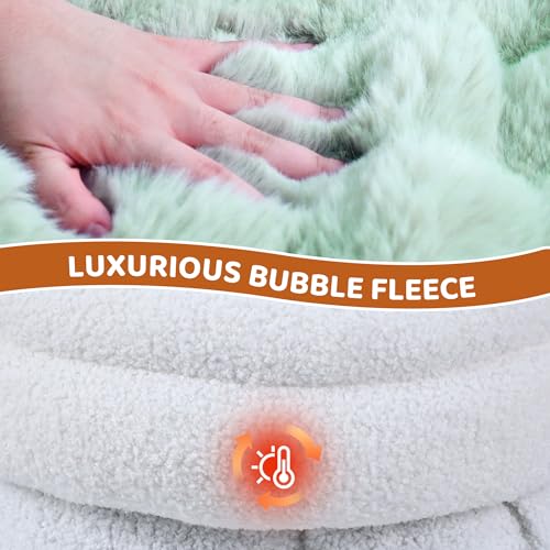 3 in 1 Semi Enclosed Self Warming Burrow Cat Bed Sleeping Cave (Style- Green)