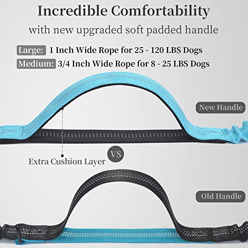 Hands Free Dog Leash with Zipper Pouch (Blue / Large)