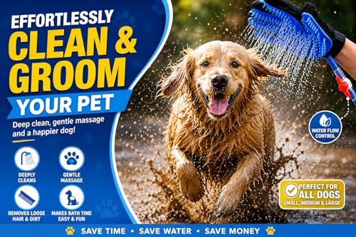 Dog Bath Glove & Sprayer