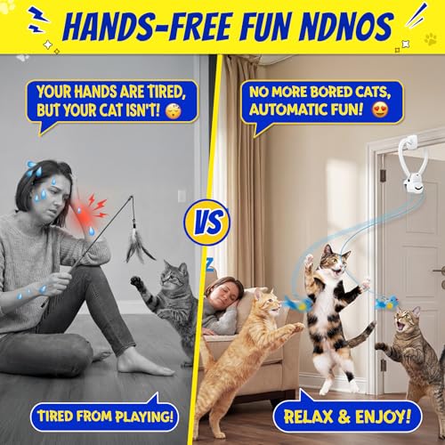 Interactive Doorway Cat Toy (Blue)