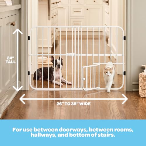 Tuffy Metal Expandable Pet Gate (24" Tall, 22-38" Wide)