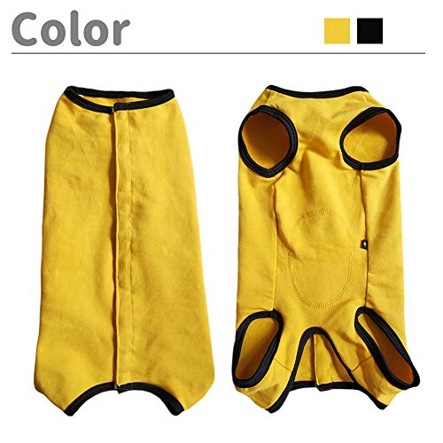 Dog’s Recovery Suit Post Surgery Shirt for Puppy (X-Large / yellow)