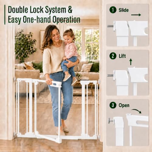 Clear Acrylic Baby Gate 29.52 (White / 29.52-47.24"W)