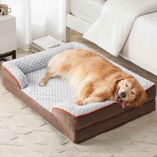 Washable Orthopedic Dog Bed (Coffee / 36"L x 27"W x 6.5"Th)