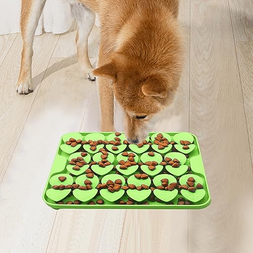 Small Silicone Snuffle Mat for Small Dog Puppy Cat Slow Down Eating (Green-S (8.1x7.5in))