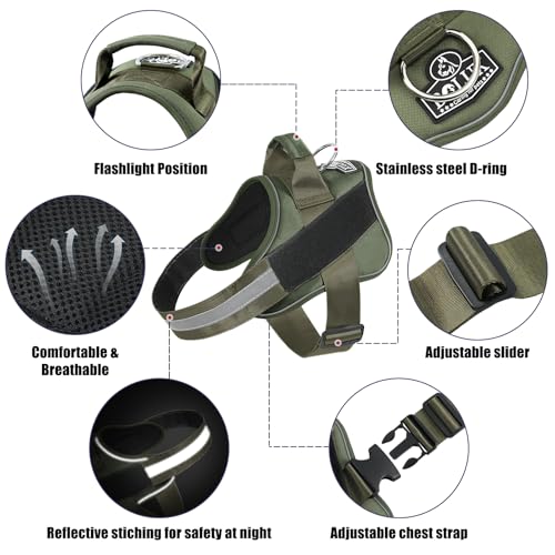 Dog Harness No (Medium (Pack of 1) / TacticalGreen)