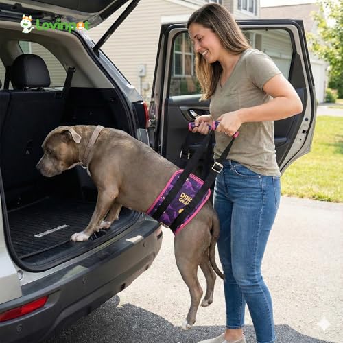 Dog Lift Harness Rear Support Sling (Purple)