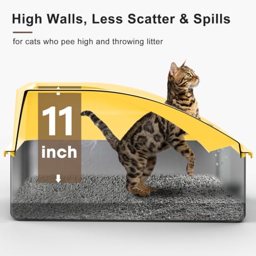 Stainless Steel Litter Box (Mustard Yellow / X-Large)