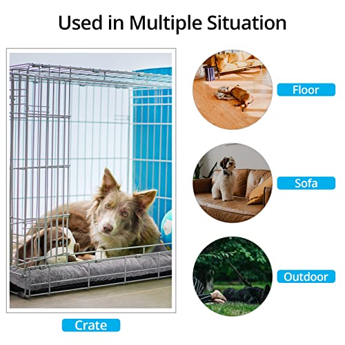 Dog Crate Pad Washable Dog Bed for Crate Medium Cozy Mat 36 (36.0"L x 23.0"W x 1.0"Th / gray)