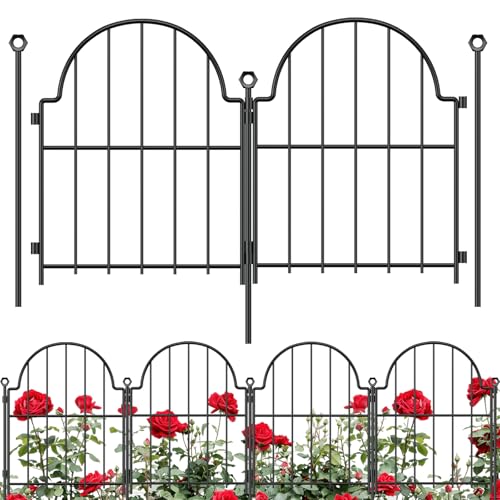 Decorative Garden Fence (Black / 17 in(H))