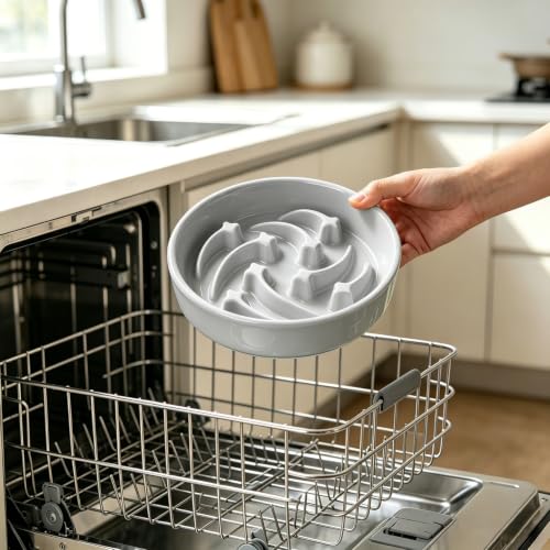 Slow Feeder Dog Bowls Anti (Grey)