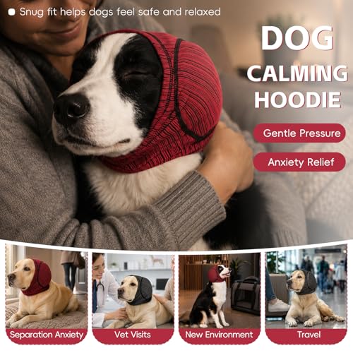 Dog Ear Muffs (Red / Medium(Head Circle:14"-17"))