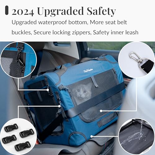 Extra Large Cat Carrier for 2 Cats (24.0"L x 16.5"W x 16.5"H / Prussian Blue)