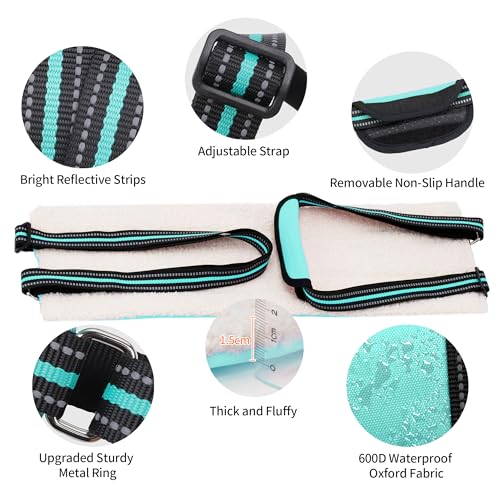 Adjustable Dog Sling Dog Lift Harness Hind Leg Support (Turquoise / M)