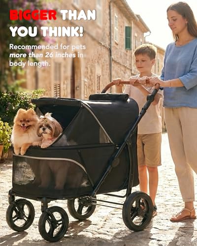 Pet Stroller for Large Dogs up to 110lbs
