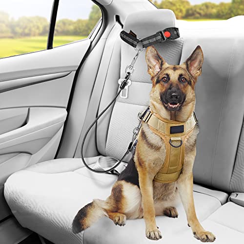 Chew Proof Dog Car Seat Belt (Black(Detachable) / 1 Pack)