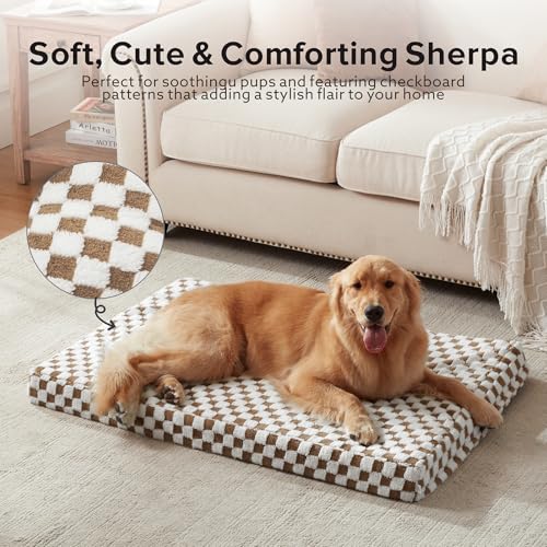 Dog Bed for Medium Dogs (M (30x20) / Brown)