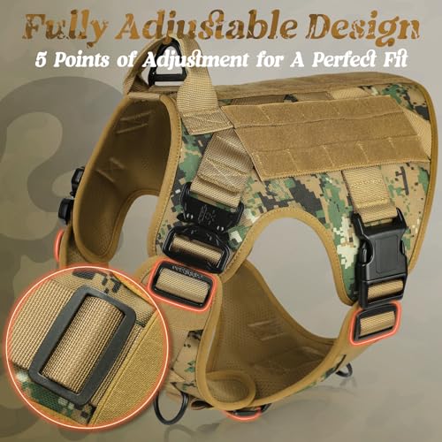 Tactical Dog Harness for Medium (Brown Camo / Medium)