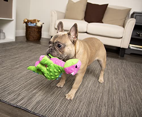 Dinos Spike Squeaky Plush Dog Toy (Small / Dinos Spike (Green))
