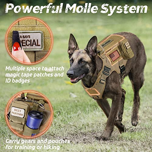 Tactical Dog Harness for Large (Brown / Large)