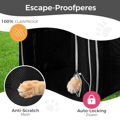 Pet Travel Carrier (Black / 17.0"L x 11.0"W x 12.0"H)