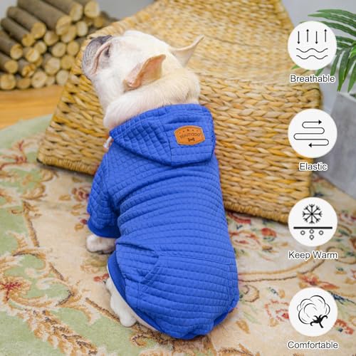Dog Hoodies Sweater for Medium Dogs (Blue / M/L (Back: 18",Chest: 25", Neck: 15"))