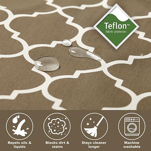 Medium Dog Crate Cover with Teflon Fabric Protector (Brown Geometric Pattern / 29"L x 20"W x 20"H)