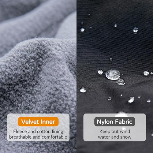 Waterproof Dog Raincoat (Black (Velvet Lining) / L)
