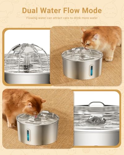 Cat Water Fountain Stainless Steel (3.2L+3 Filters)