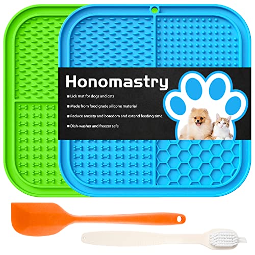 Lick Mat for Dogs (2pack / Blue, Green)