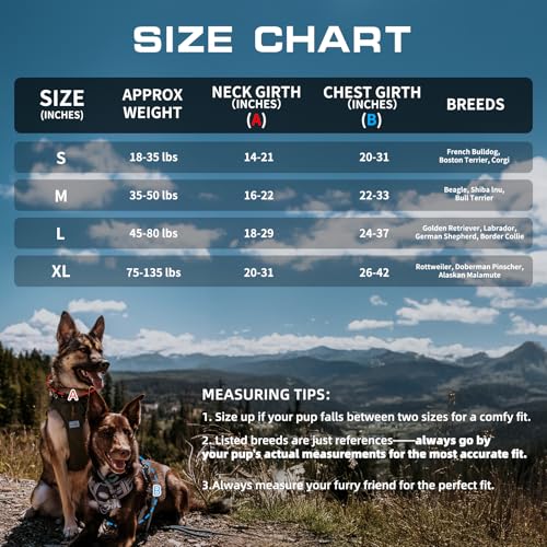Dog Harness for Small Medium Dogs (Tribal Patterns-Black / S(Neck:14-21",Chest:20-31"),18-35 lbs)