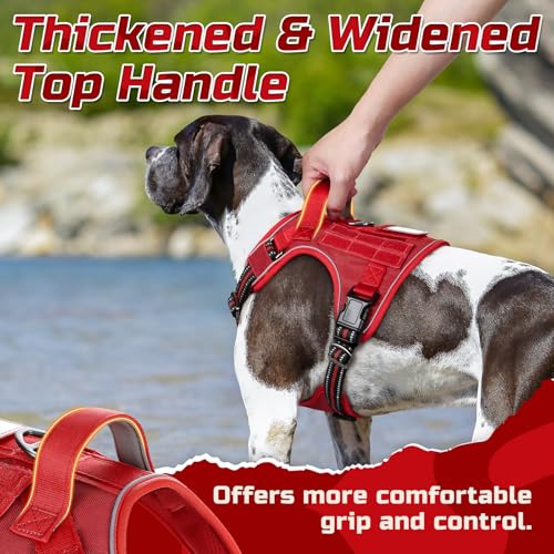 Tactical Dog Harness for X (Red / X-Large)