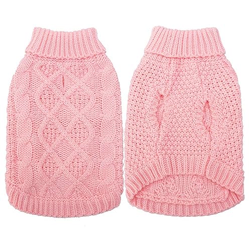 Turtleneck Dog Sweater (X-Small / Flesh Pink)