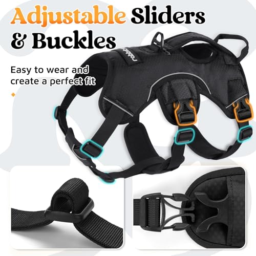 Escape Proof Dog Harness for X (Black / X-Large)