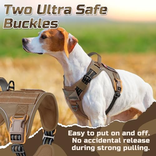 Tactical Dog Harness for Medium (Brown / Medium)
