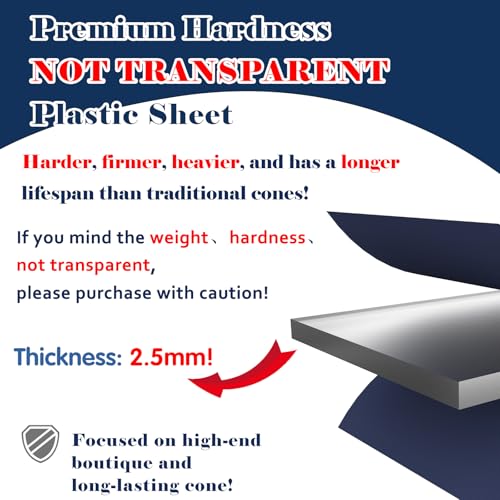 Hard & Heavy Plastic Dog Cone Collar Alternative for Small Dogs (Navy Blue / S(Neck Girth:9.84"-11.8"))
