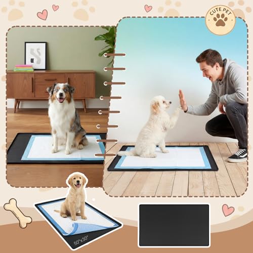 50" x 30" Silicone Pee Pad Holder Tray Extra Large Puppy Pee Pad Holder